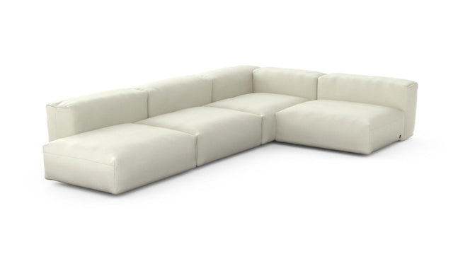 Preset four module corner sofa - pique - creme - 220cm x 346cm