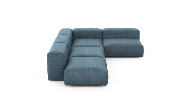 Preset four module corner sofa - pique - dark blue - 220cm x 346cm