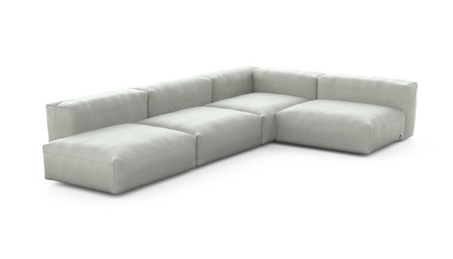 Preset four module corner sofa - pique - light grey - 220cm x 346cm