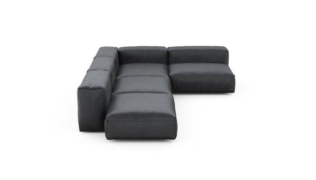 Preset four module corner sofa - velvet - dark grey - 220cm x 346cm