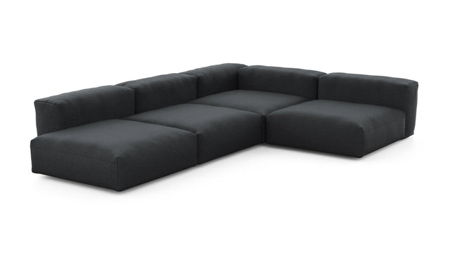 Preset four module corner sofa - linen - anthracite - 241cm x 346cm