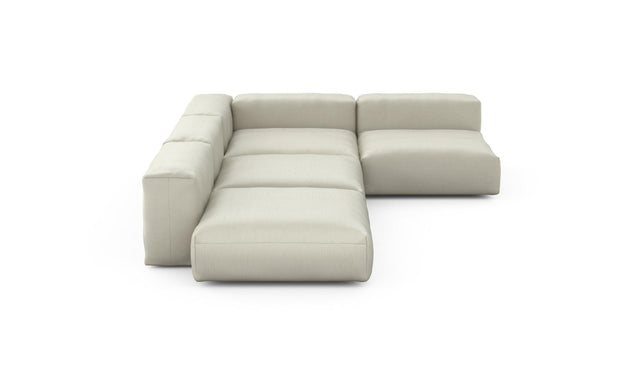 Preset four module corner sofa - pique - beige - 241cm x 346cm