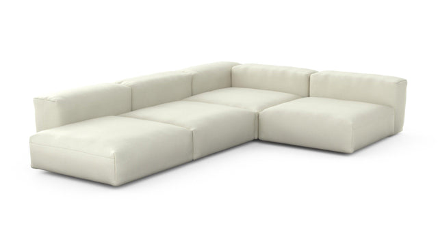 Preset four module corner sofa - pique - creme - 241cm x 346cm