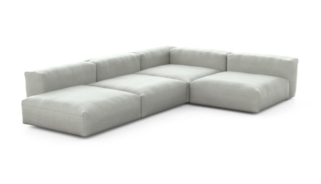 Preset four module corner sofa - pique - light grey - 241cm x 346cm