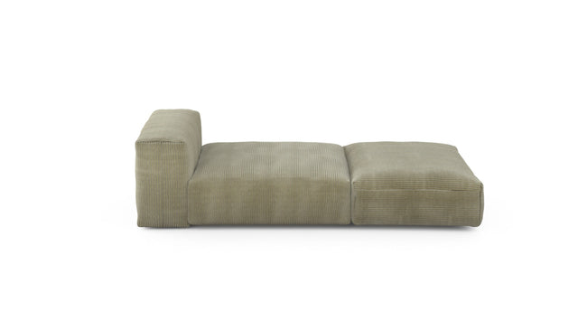 Preset lounger - cord velours - khaki - 220cm x 105cm