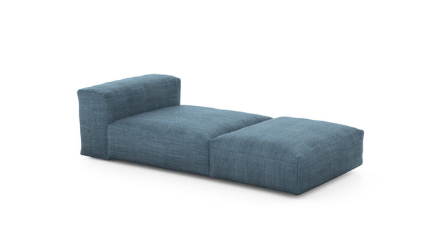 Preset lounger - pique - dark blue - 220cm x 105cm