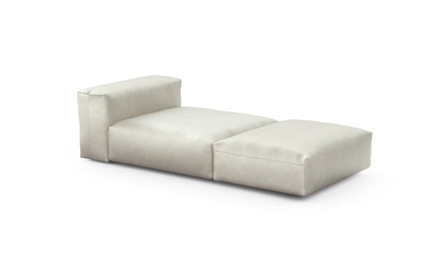 Preset lounger - velvet - creme - 220cm x 105cm