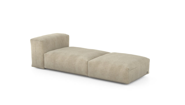 Preset lounger - cord velours - sand - 220cm x 84cm