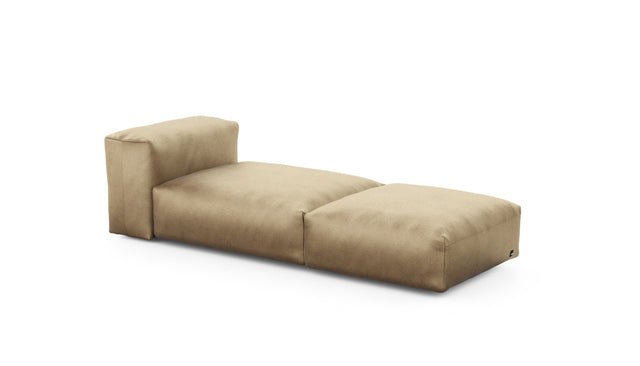 Preset lounger - velvet - caramel - 220cm x 84cm