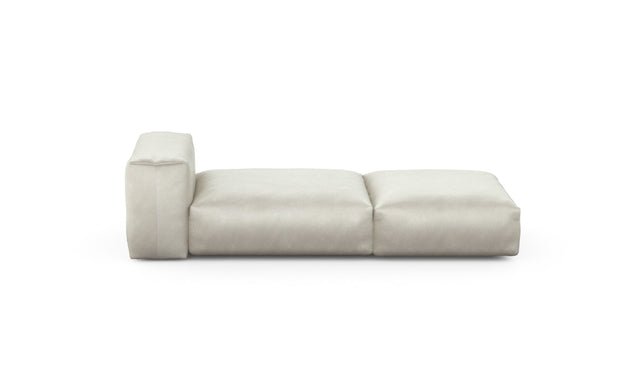 Preset lounger - velvet - creme - 220cm x 84cm