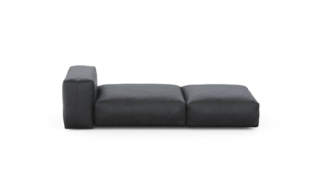 Preset lounger - velvet - dark grey - 220cm x 84cm