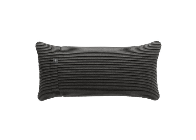 pillow - cord velour - dark grey - 60cm x 30cm