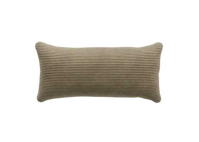 pillow - cord velour - khaki - 60cm x 30cm