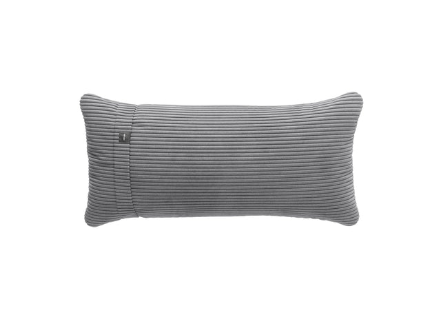 pillow - cord velour - light grey - 60cm x 30cm