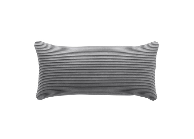 pillow - cord velour - light grey - 60cm x 30cm