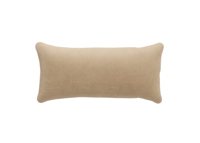 pillow - leather - beige - 60cm x 30cm