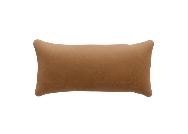 pillow - leather - brown - 60cm x 30cm