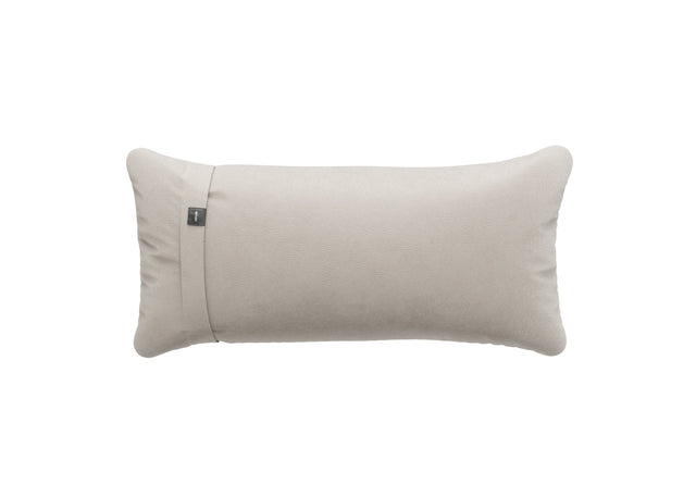 pillow - leather - light grey - 60cm x 30cm