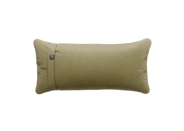 pillow - leather - olive - 60cm x 30cm