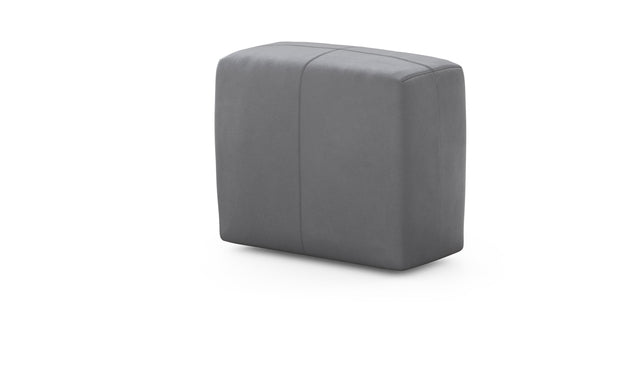 Preset sofa side - 63 x 31 - leather - dark grey