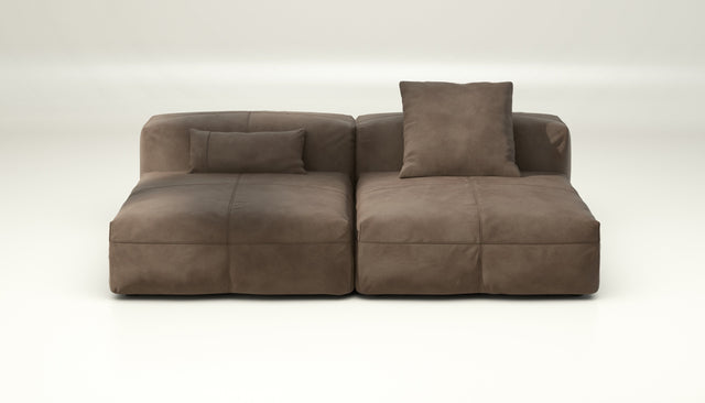vetsak | Sofa Set 01 Large - leather - cacao | Modular Sofa | 3.5 Seater