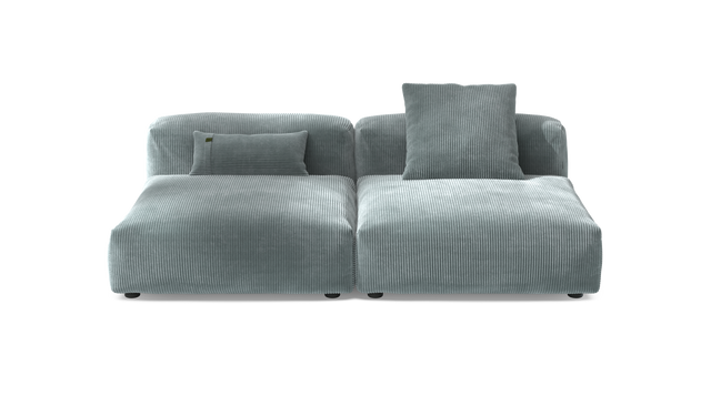 vetsak | Sofa Set 01 Large - Cord Velour - Mint | Modular Sofa | 3.5 Seater