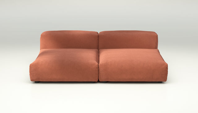 vetsak | Sofa Set 01 Large - velvet - peach | Modular Sofa | 3.5 Seater