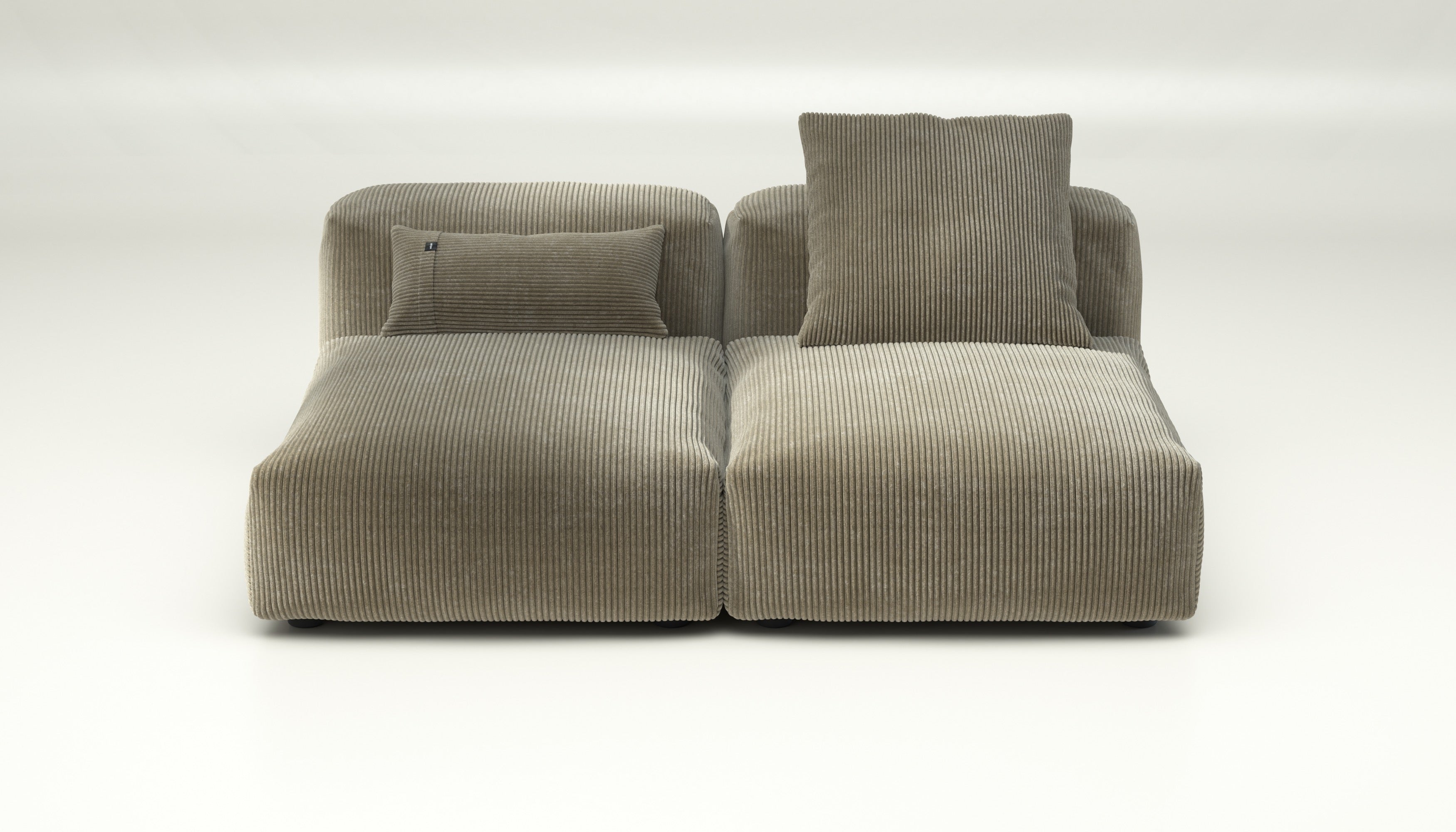 vetsak | Sofa Set 01 Medium - cord velour - khaki | Modular Sofa