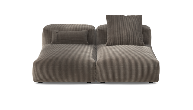 vetsak | Sofa Set 01 Medium - Cord Velour - Mocha | Modular Sofa | 2.5 Seater