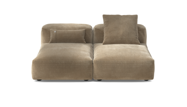 vetsak | Sofa Set 01 Medium - Cord Velour - Sand | Modular Sofa | 2.5 Seater
