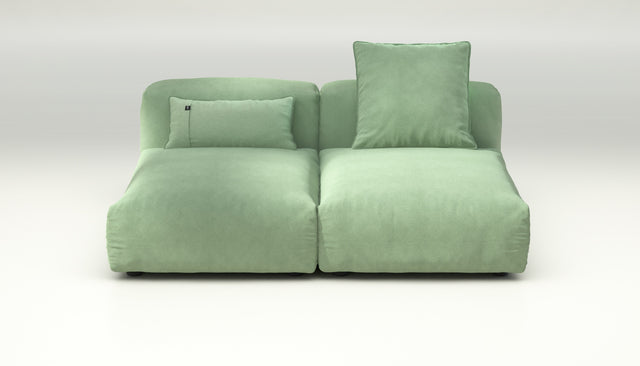 vetsak | Sofa Set 01 Medium - velvet - mint | Modular Sofa | 2.5 Seater
