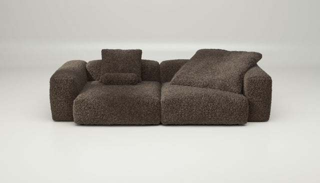 vetsak | Sofa Set 02 Large - doodle - cacao | Modular Sofa | 3.5 Seater | Big Sofa