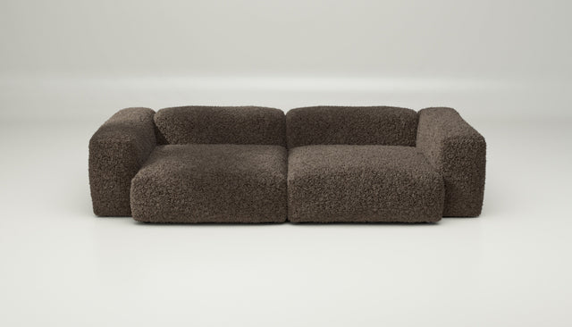 vetsak | Sofa Set 02 Large - doodle - cacao | Modular Sofa | 3.5 Seater | Big Sofa