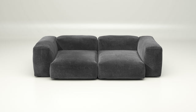 vetsak | Sofa Set 02 Medium - cord velour - dark grey | Modular Sofa | 2.5 Seater | Big Sofa