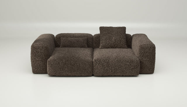 vetsak | Sofa Set 02 Medium - doodle - cacao | Modular Sofa | 2.5 Seater | Big Sofa