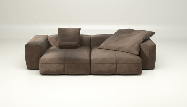vetsak | Sofa Set 02 XLarge - leather - cacao | Modular Sofa | 3.5 Seater | Big Sofa