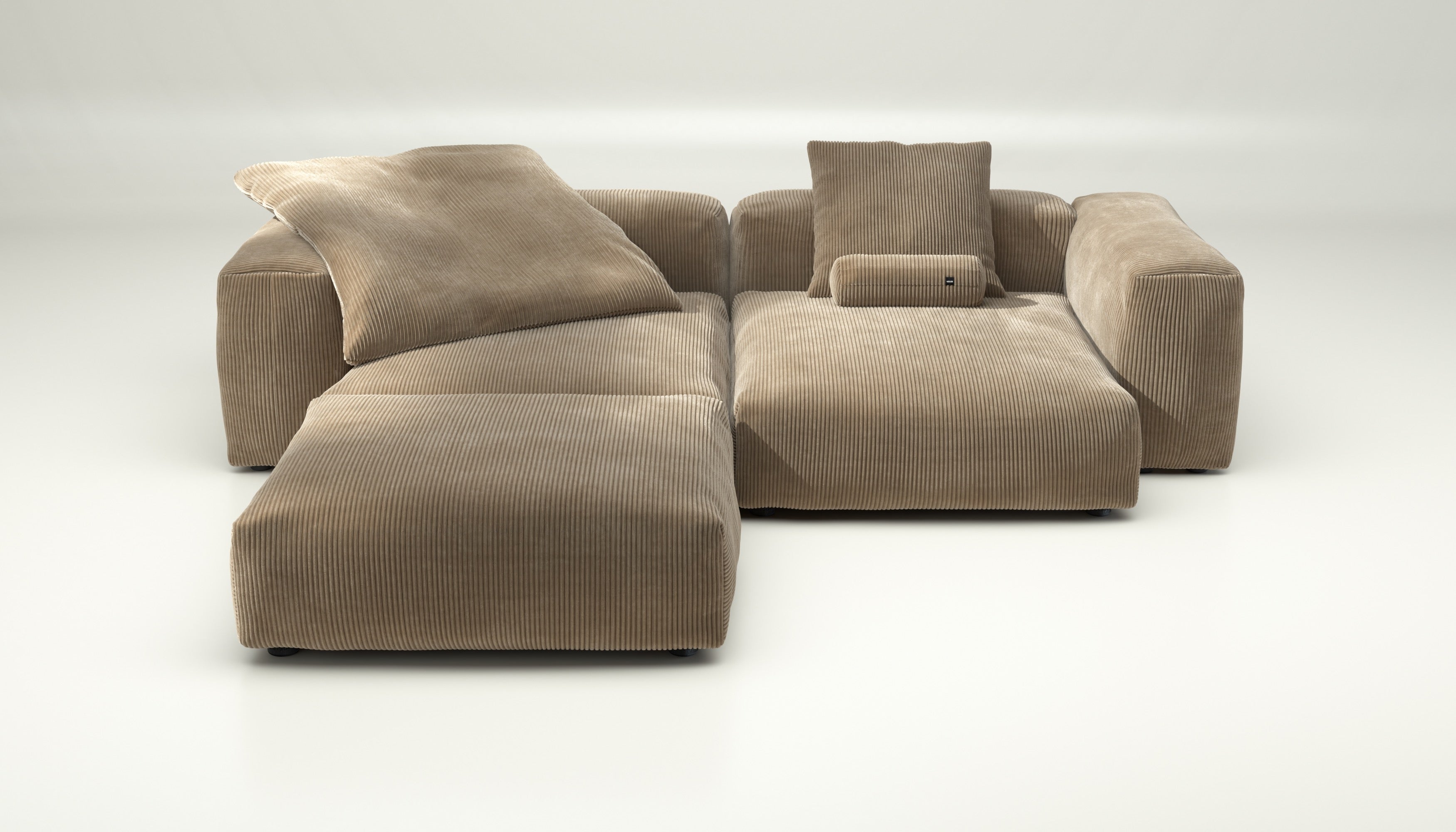 vetsak | Sofa Set 03 - cord velour - sand | Modular Sofa | 3.5