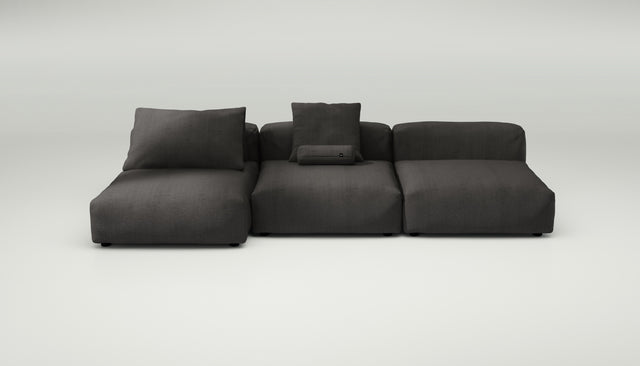 vetsak | Sofa Set 04 - Herringbone - Dark Grey | Modular Sofa | 5 Seater | Big Sofa