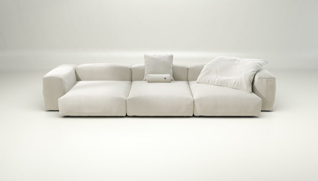 vetsak | Sofa Set 05 - suave - pearl | Modular Sofa | 5 Seater | Big Sofa | Corner Sofa