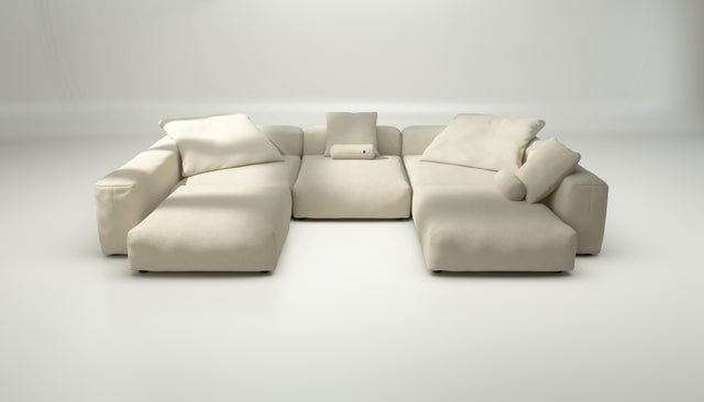 vetsak | Sofa Set 06 - loop loop - duna | Modular Sofa | 6.5 Seater | Big Sofa | U-Shape | Corner Sofa