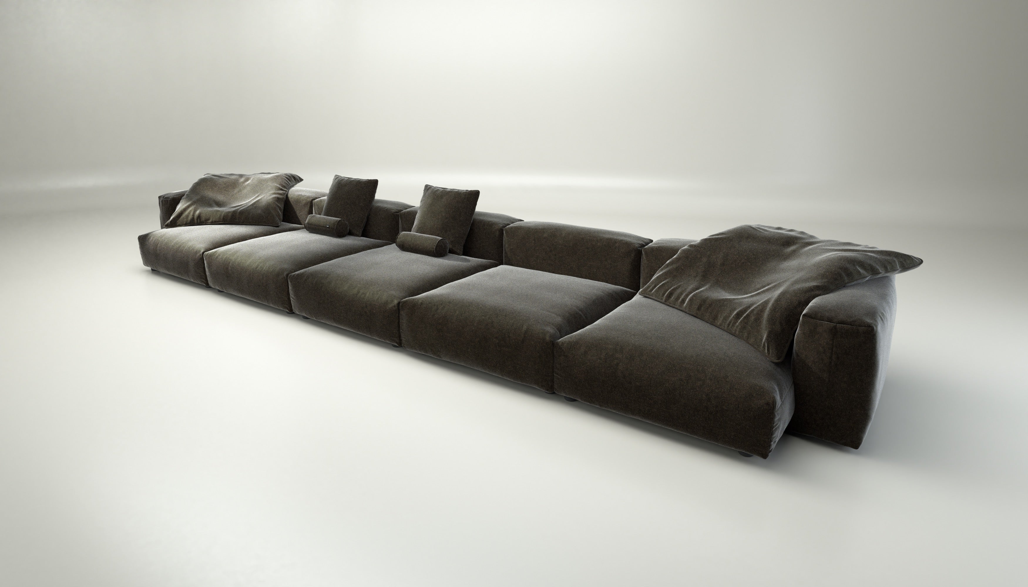 vetsak ダークグレー L vetsak | Sofa Set 01 Large - cord velour - dark grey | Modular
