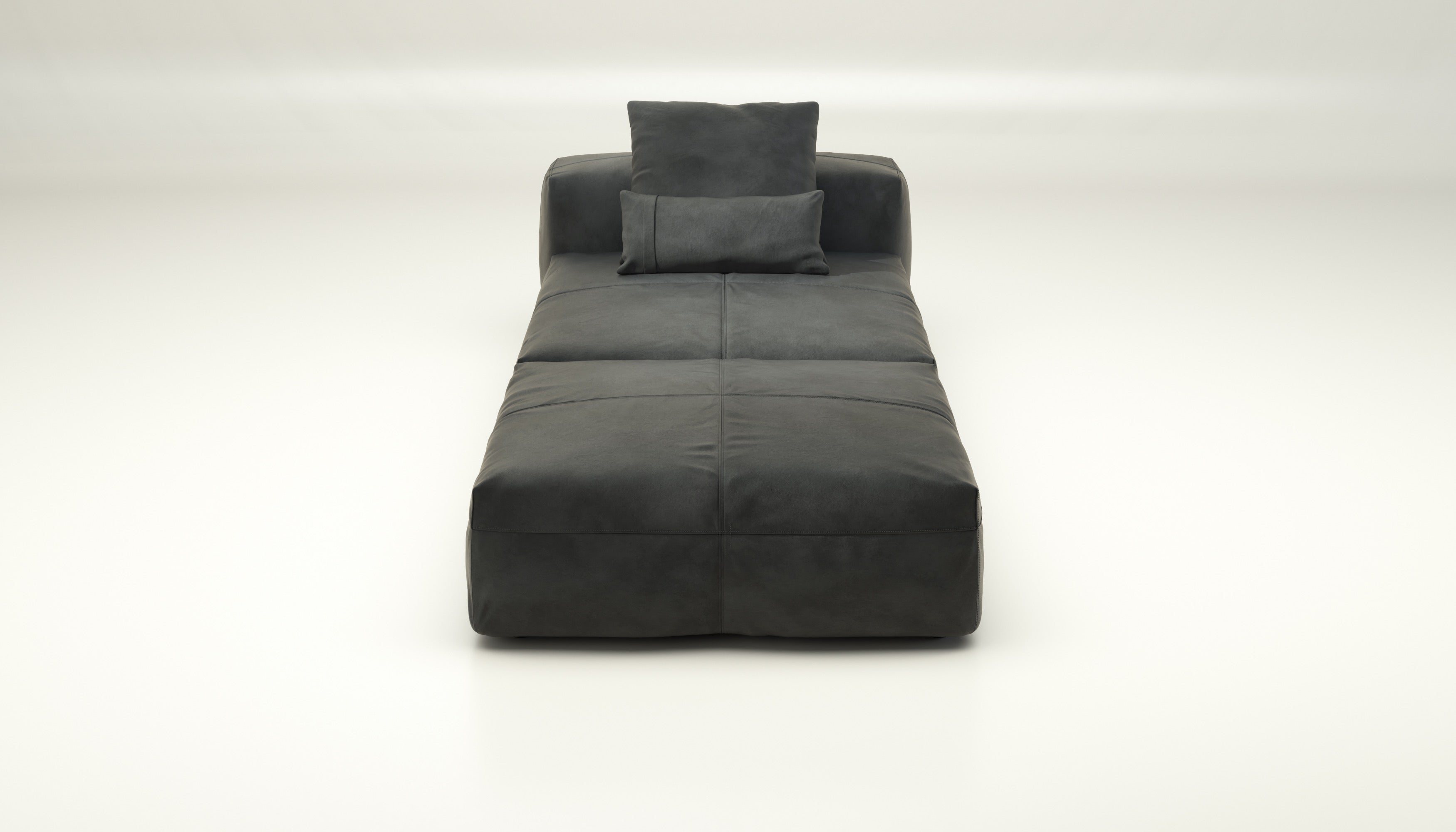 vetsak | Sofa Set 07 - Sun Lounger - leather - dark grey | Modular