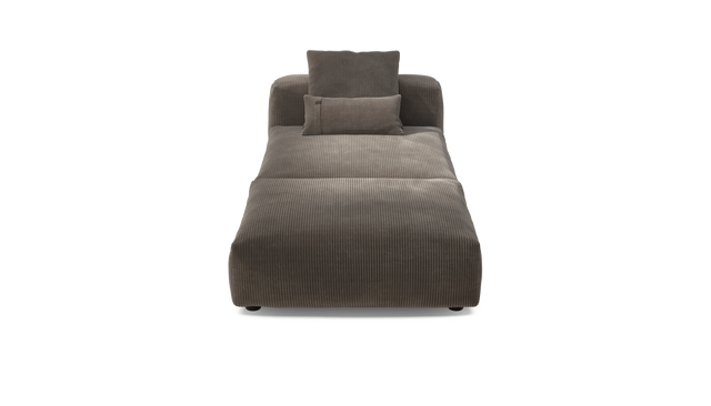 vetsak | Sofa Set 07 - Sun Lounger - Cord Velour - Mocha | Modular Sofa | 2 Seater | Daybed | Chaiselounge