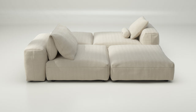 vetsak | Sofa Set 08 - Daybed - pique - beige | Modular Sofa | 6 Seater | Outdoor Island | Double lounger