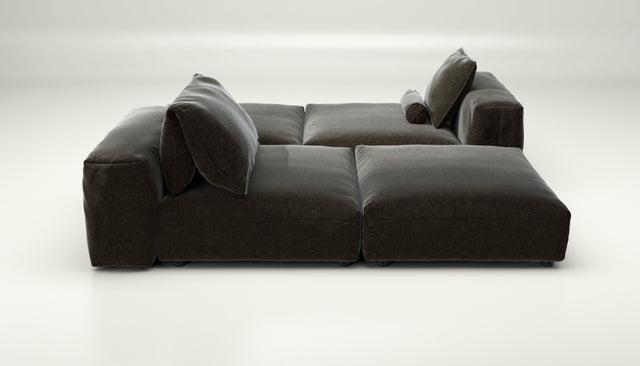vetsak | Sofa Set 08 - Daybed - suave - anthracite | Modular Sofa | 6 Seater | Outdoor Island | Double lounger