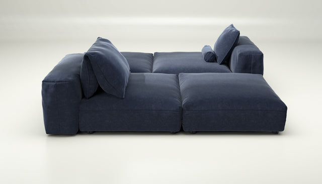 vetsak | Sofa Set 08 - Daybed - suave - navy | Modular Sofa | 6 Seater | Outdoor Island | Double lounger