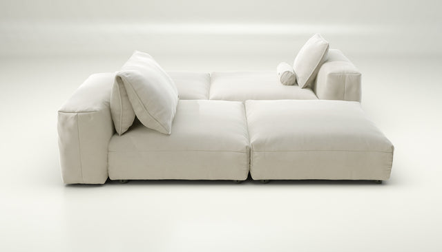 vetsak | Sofa Set 08 - Daybed - suave - pearl | Modular Sofa | 6 Seater | Outdoor Island | Double lounger