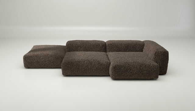 vetsak | Sofa Set 09 - The Island - doodle - cacao | Modular Sofa | 7 Seater | Sofa Island