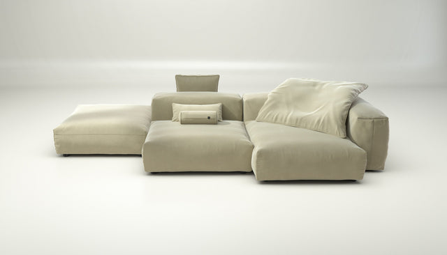 vetsak | Sofa Set 09 - The Island - suave - pearl | Modular Sofa | 7 Seater | Sofa Island
