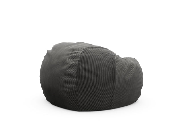 the beanbag - cord velour - dark grey - 110cm x 70cm